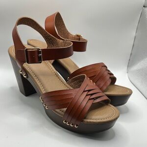 Brown Strappy Women's Sandals size 11